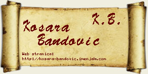 Kosara Bandović vizit kartica